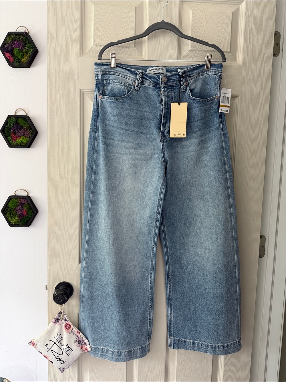 Scotch &Soda High Waist Wide-Leg Light Wash The Wave La Vague Jeans Size 29
